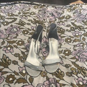 Dream Pairs Silver and Black Heels